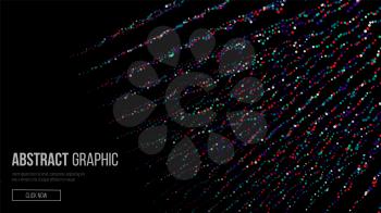 Wavy Abstract Graphic Design. Modern Sense Of Science And Technology Background. Vector