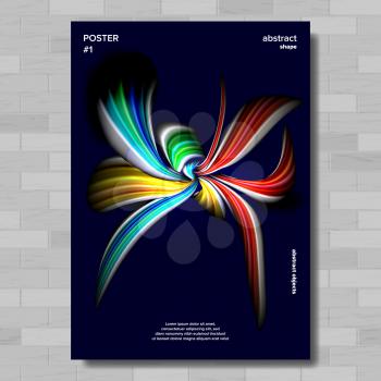 Abstract Shape Poster Vector. Colorful Backdrop. Minimal Shape. Illustration
