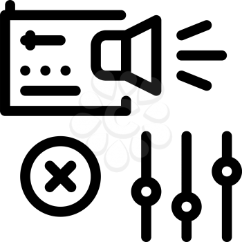 radio sound settings icon vector. radio sound settings sign. isolated contour symbol illustration