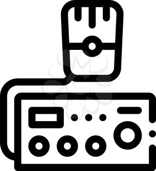 police radio icon vector. police radio sign. isolated contour symbol illustration