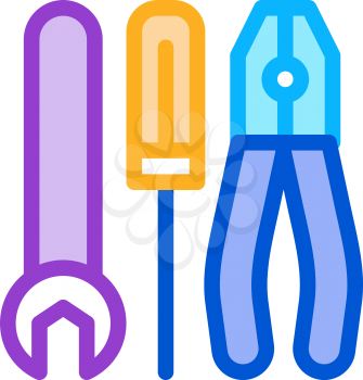 repair tool icon vector. repair tool sign. color symbol illustration