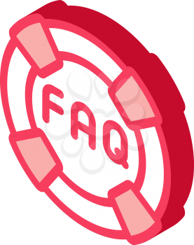 webshop faq icon vector. isometric webshop faq sign. color isolated symbol illustration