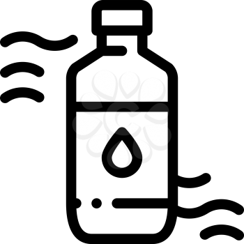 Medicine Bottle Biohacking Icon Vector Thin Line. Contour Illustration