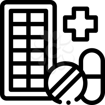 Pharmacy Biohacking Icon Vector Thin Line. Contour Illustration