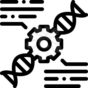 Blood Dna Biohacking Icon Vector Thin Line. Contour Illustration
