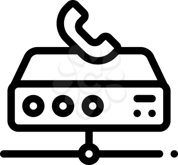 Digital Telecommunications Icon Vector. Outline Digital Telecommunications Sign. Isolated Contour Symbol Illustration