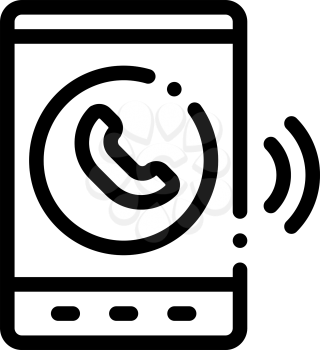 Tablet Icon Vector. Outline Tablet Sign. Isolated Contour Symbol Illustration