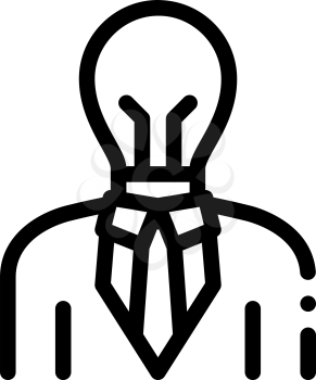 Savvy Man Icon Vector. Outline Savvy Man Sign. Isolated Contour Symbol Illustration