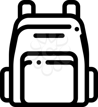 Rucksack Icon Vector. Outline Rucksack Sign. Isolated Contour Symbol Illustration