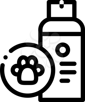 Dog Care Spray Icon Vector. Outline Dog Care Spray Sign. Isolated Contour Symbol Illustration