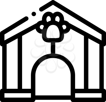 Pet Box Icon Vector. Outline Pet Box Sign. Isolated Contour Symbol Illustration