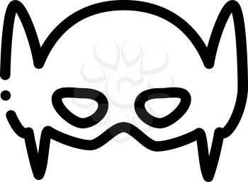 Super Hero Mask Icon Vector. Outline Super Hero Mask Sign. Isolated Contour Symbol Illustration