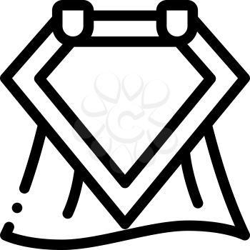 Emblem Hero Symbol Icon Vector. Outline Emblem Hero Symbol Sign. Isolated Contour Symbol Illustration