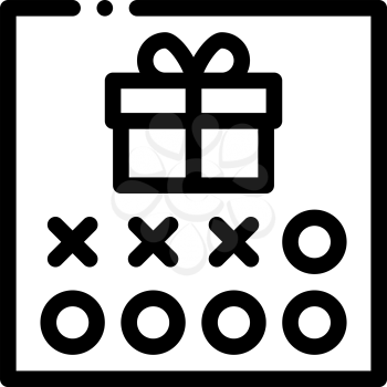 Number Needed to Receive Gift Icon Vector. Outline Number Needed to Receive Gift Sign. Isolated Contour Symbol Illustration