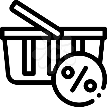 Customer Shopping Cart Icon Vector. Outline Customer Shopping Cart Sign. Isolated Contour Symbol Illustration