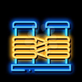 Marine Equipment neon light sign vector. Glowing bright icon Marine Equipment sign. transparent symbol illustration
