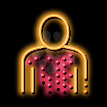 Human Disease neon light sign vector. Glowing bright icon Human Disease sign. transparent symbol illustration