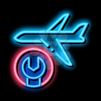 Calendar Plane neon light sign vector. Glowing bright icon Calendar Plane sign. transparent symbol illustration