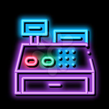 Cash Machine neon light sign vector. Glowing bright icon Cash Machine sign. transparent symbol illustration