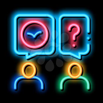 Human Interesting About Bird neon light sign vector. Glowing bright icon Ornithologist Talk About Bird, Quote Frame With Question Mark sign. transparent symbol illustration