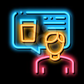 Man Talk Beer neon light sign vector. Glowing bright icon Man Talk Beer sign. transparent symbol illustration