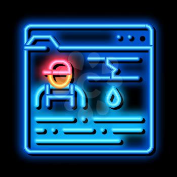 Plumber Web Site neon light sign vector. Glowing bright icon Plumber Web Site sign. transparent symbol illustration