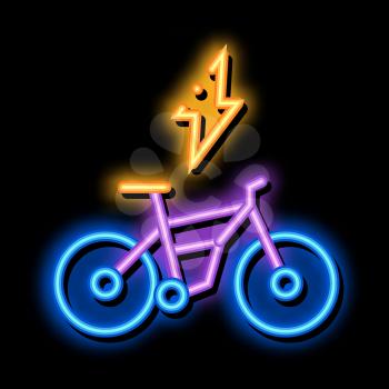 Speed Bike neon light sign vector. Glowing bright icon Speed Bike Sign. transparent symbol illustration
