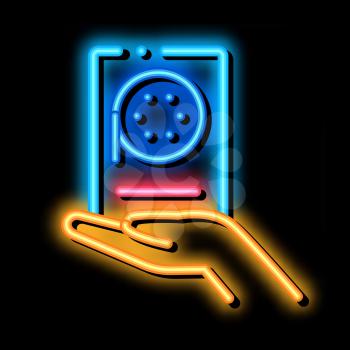 voice recorder neon light sign vector. Glowing bright icon voice recorder sign. transparent symbol illustration