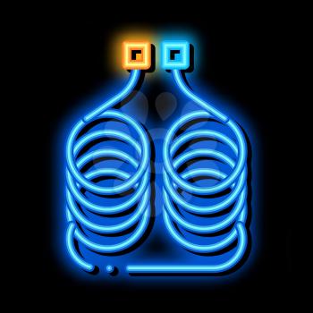 diagnostic device neon light sign vector. Glowing bright icon diagnostic device sign. transparent symbol illustration