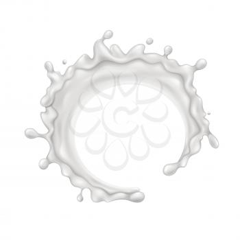 Splash milk liquid vector. Yougurt drink. Abstract liquid. Creamy shake. Fluid dessert. 3d realistic illustration