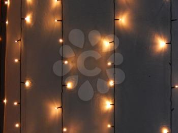 Garlands and decorations for the holiday Christmas and New Year