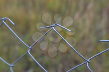 Barbed wire stretched on a fence for security