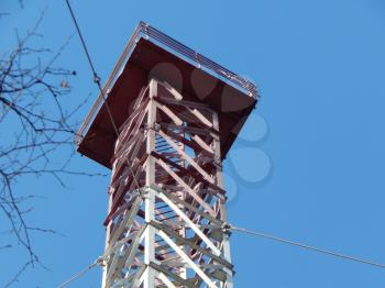 The design of the fire tower of the metal tower