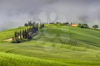 VAL D'ORCIA, TUSCANY/ITALY - MAY 22 : Scenery of Val d'Orcia in Tuscany on May 22, 2013