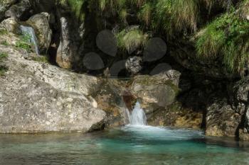 Pool of Horses at Val Vertova Lombardy near Bergamo in Italy