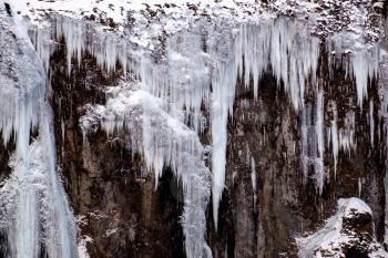 Frozen Waterfall near Vik Iceland