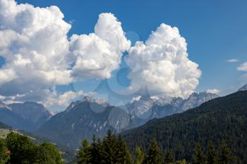 View of the Dolomites near Auronzo di Cadore, Veneto, Italy