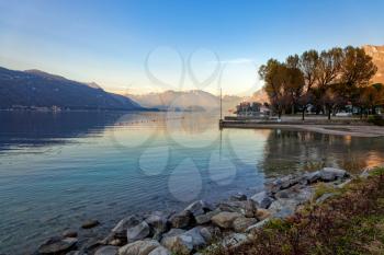 MANDELLO DEL LARIO, LOMBARDY/ITALY - OCTOBER 29 : View of Lake Como from Mandello del Lario Italy on October 29, 2010