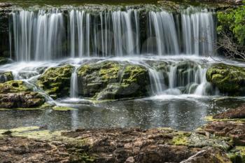 View of Aysgarth Falls at Aysgarth in The Yorkshire Dales National Park