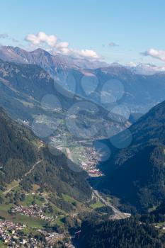 View from the Gotthard Pass in Switzerland