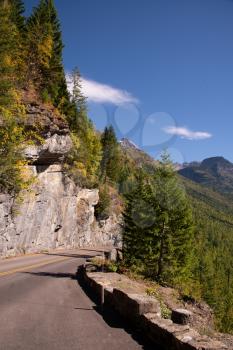 Going to the Sun road in Glacier National Park Montana