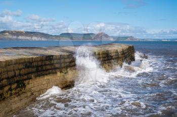 The Cobb Harbour Wall in Lyme Regis