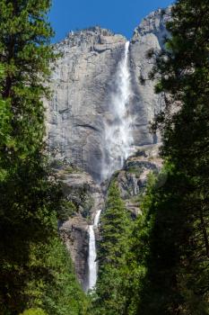 Yosemite Waterfalls on a beautiful summer's day