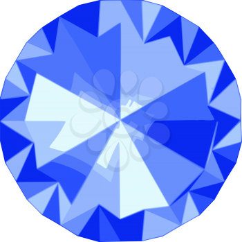 The Blue diamond jewel stone icon