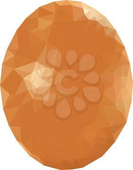 Polygonal colorful Easter egg, modern geometric effect.