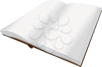 Illustration of an Open Book in 3D