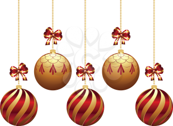 Colorful decorative Christmas glass balls, holiday ornaments.