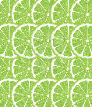 Bright background with juicy lime slices, citrus fruit slices.