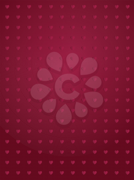 Abstract dark pink background with hearts pattern.