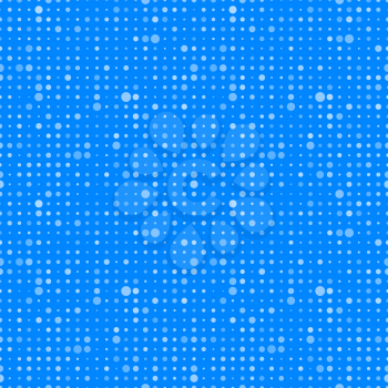 A lot of dots on blue background, abstract seamless pattern